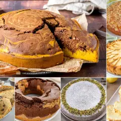 Varie torte per colazione: margherita, mele, mandorle, al cioccolato e al limone. Ideali per iniziare la giornata con dolcezza.